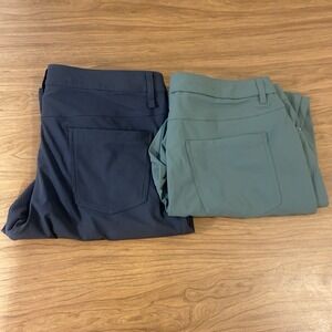 Lot Of Lululemon Men's Performance Pants Size 36 Navy/ Sage Green Stretch